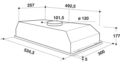 Вытяжка Whirlpool WCT 64 FLY X, Silver