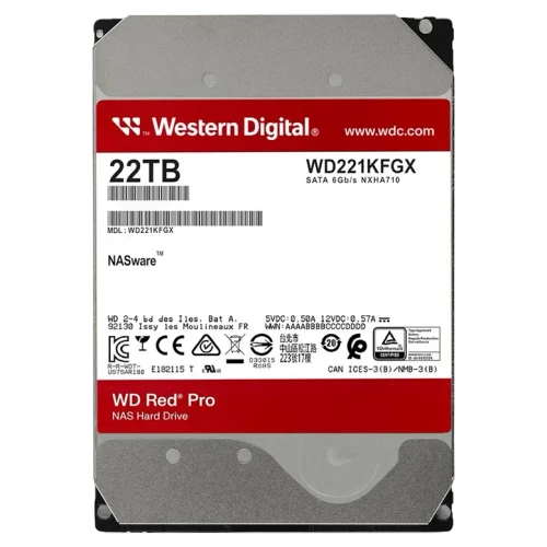 Жесткий диск Western Digital Red Pro WD221KFGX, 22ТБ, 3.5"
