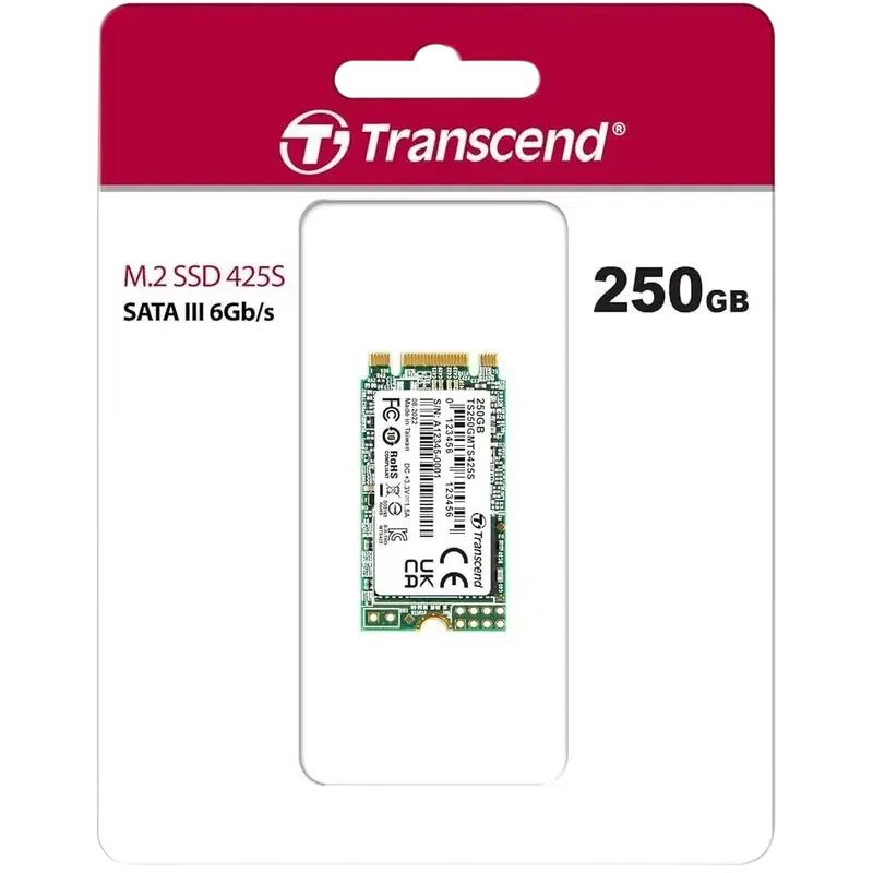 Накопитель SSD Transcend 425S, 250Гб, TS250GMTS425S 2