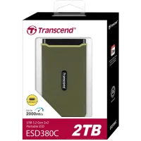 Внешний портативный SSD накопитель Transcend ESD380C, 2 ТБ, Зелёный 6