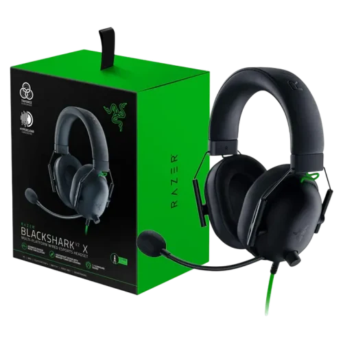 Căști Razer BlackShark V2 X, Cu fir, Negru