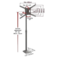 Кронштейн для телевизора BARKAN FS420, Черный 4