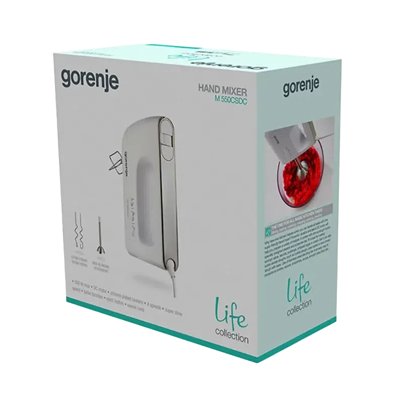 Миксер ручной Gorenje M 550CSDC, White 5