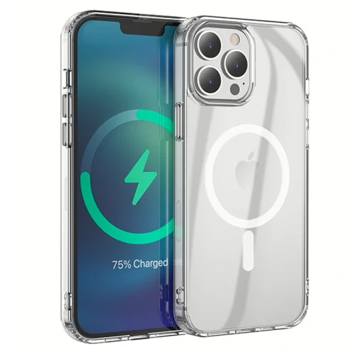 HOCO Magnetic series airbag anti-fall protective shell for iPhone 14 Pro Transparent