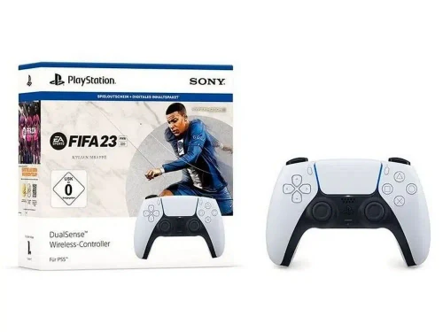 Геймпад SONY DualSense + Fifa 2023, Белый/Чёрный
