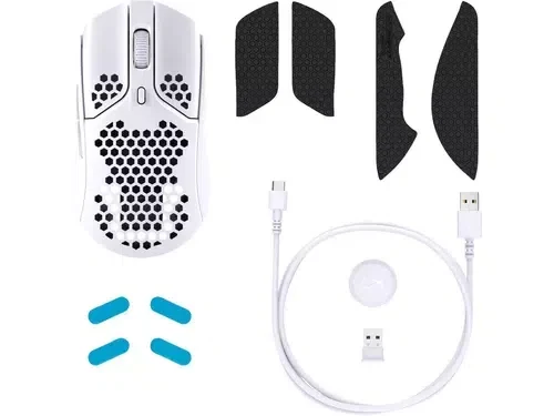 HYPERX Pulsefire Haste Wireless Gaming Mouse, White Wireless/Wired 7