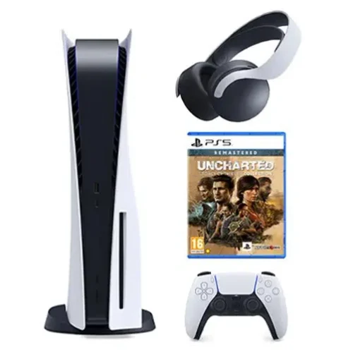 Игровая консоль SONY PlayStation 5, Белый, "Uncharted: Legacy of Thieves Collection", "God of War Ragnarök"(Ваучер)