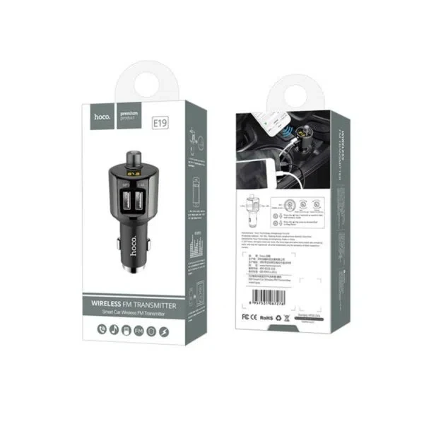 HOCO E19 FM modulator& Car Kits metal gray 2