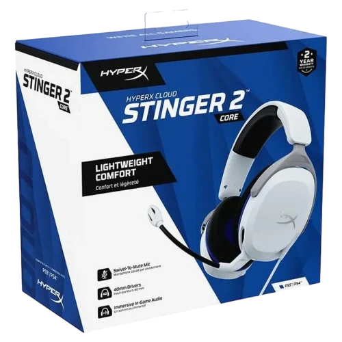 Căști HyperX Cloud Stinger 2 Core, Cu fir, White
