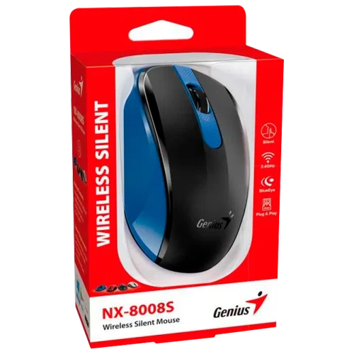 Компьютерная мышь Genius NX-8008S, Black/Blue