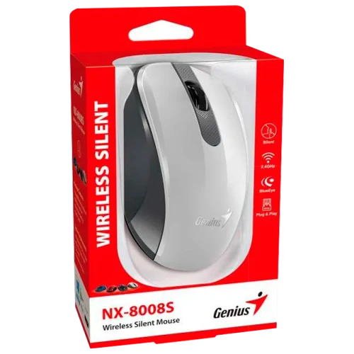 Компьютерная мышь Genius NX-8008S, White/Gray