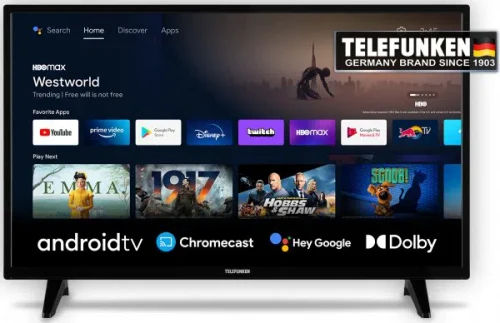 LED TV Telefunken 43FAE5510 DVB-T2-S2, HDR10,  Side Stand, AndroidTV 9.0