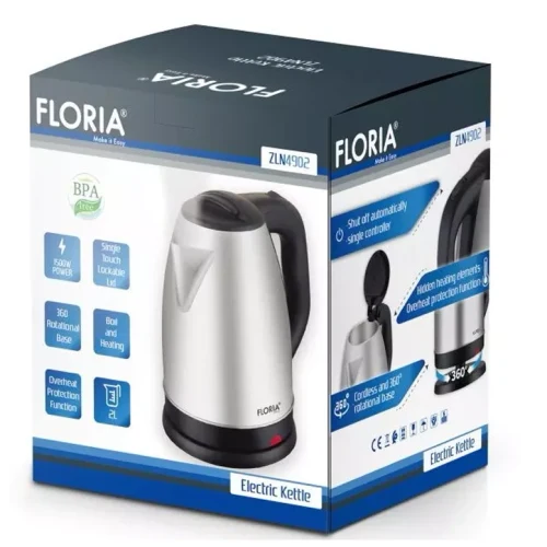 Электрочайник Floria ZLN4902, inox