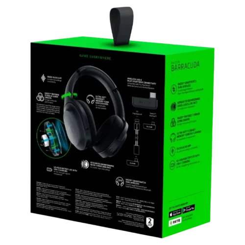 Căști Razer Barracuda, Fără fir / Cu fir, Black