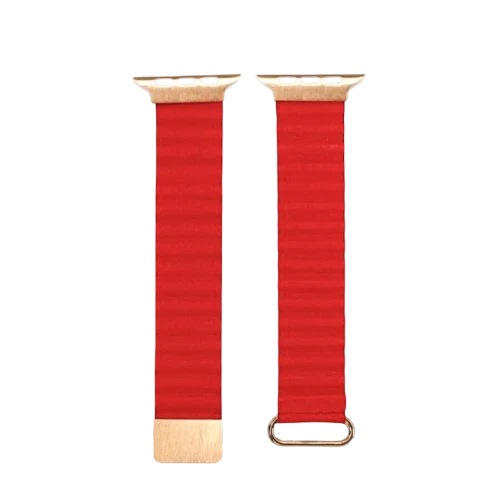 Ремешок кожаный для Apple Watch 42/44/45 мм с MagSafe, Red