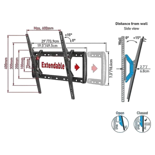 Suport pentru televizor BARKAN BM410T, Negru
