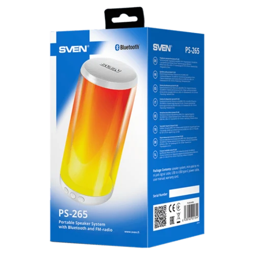 Портативная колонка Sven PS-265, Белый