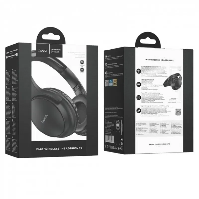 HOCO W40 Mighty BT headphones Black 4