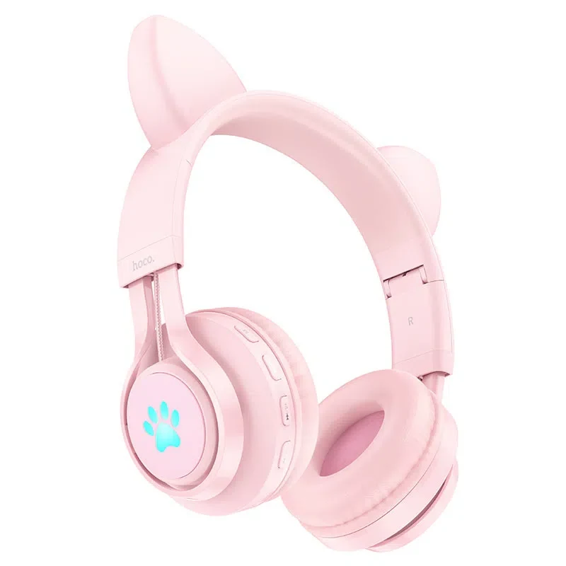 HOCO W39 Cat ear kids BT headphones Pink 2