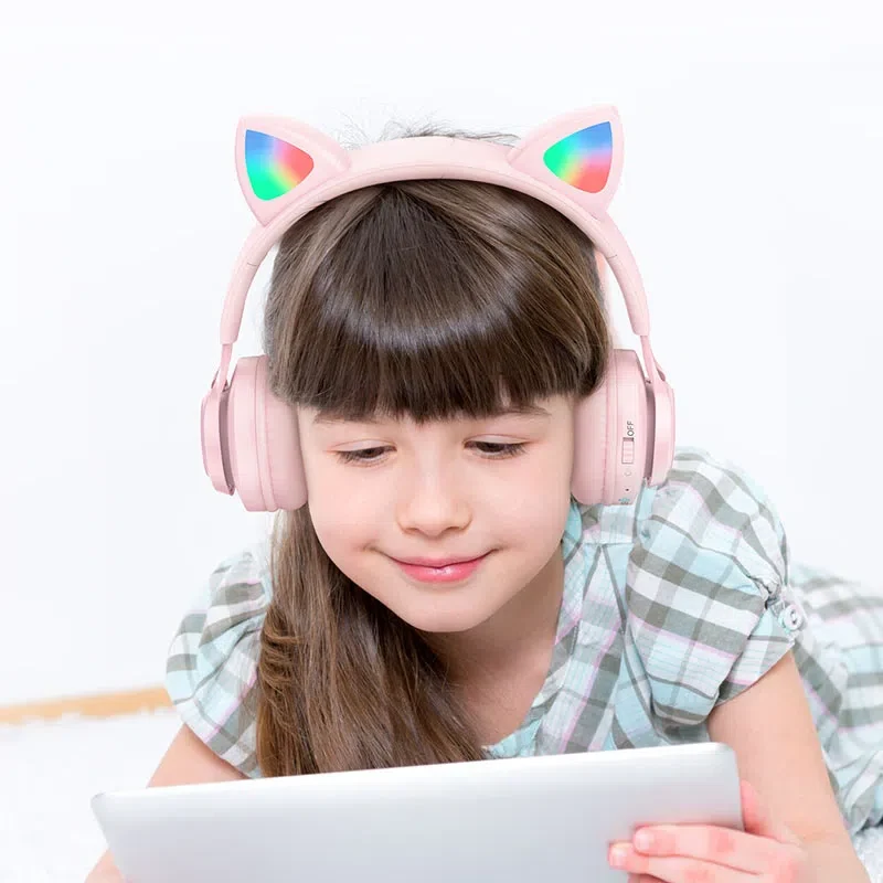 HOCO W39 Cat ear kids BT headphones Pink 3