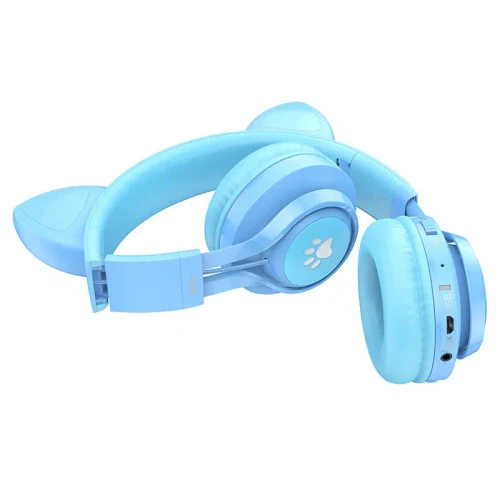 HOCO W39 Cat ear kids BT headphones Blue