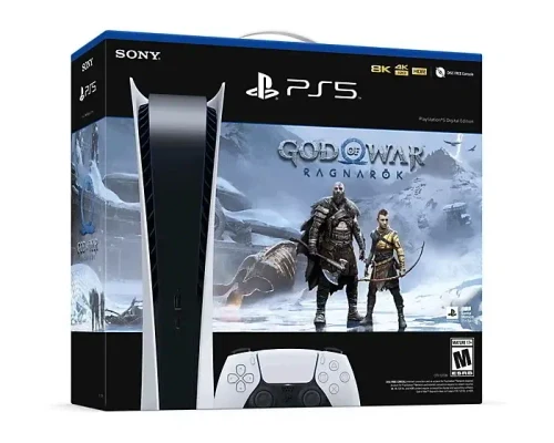 Игровая консоль SONY PlayStation 5 Digital Edition, Белый, "God of War Ragnarök"