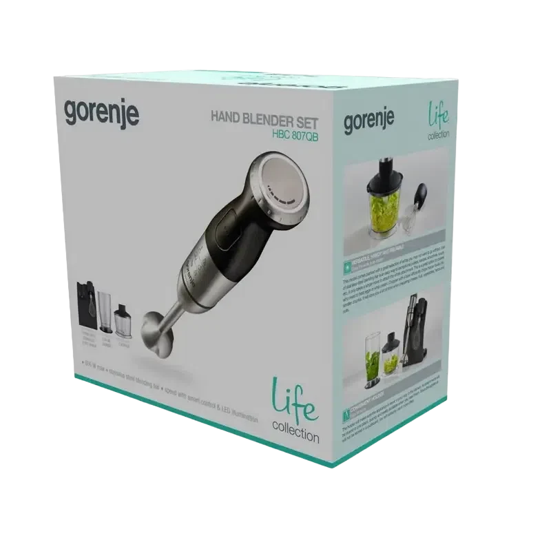 Blender de mână Gorenje HBC807QB, Negru 3