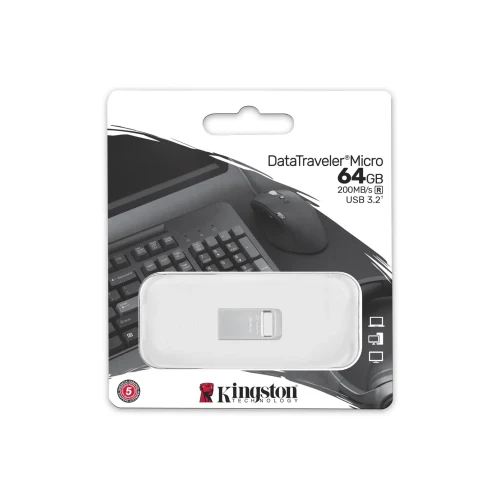 Флеш-накопитель USB Kingston DataTraveler Micro G2/ 64ГБ/ 200 MB/s