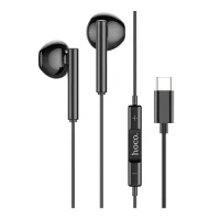 HOCO M65 Special sound Type-C wire control earphones with mic black
