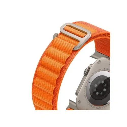 Strap for Apple Watch series all Nylon Orange size 44/45/49