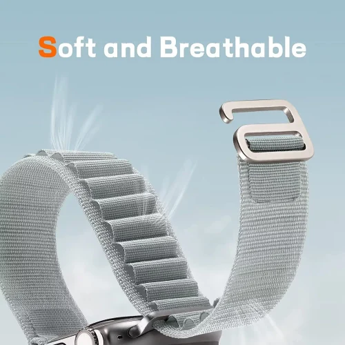 Strap for Apple Watch All series Nylon Gray