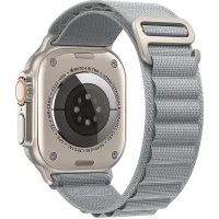 Strap Apple Watch series 1/2/3/4/5/6/7/8/SE/Ultra/9/10 Nylon Gray