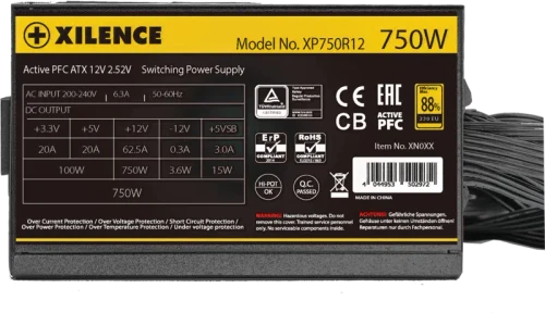 Блок питания для компьютеров XILENCE XP750R12.ARGBб 750 Вт, Черный