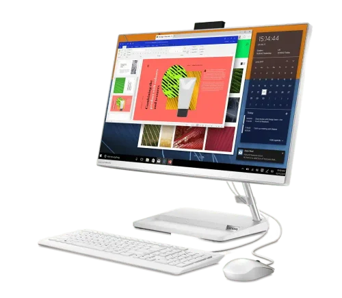 Computer All-in-One Lenovo IdeaCentre 3 24ALC6, 23,8", AMD Ryzen 3 7330U, 8GB/256GB, Fără SO, Alb