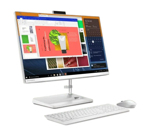 Computer All-in-One Lenovo IdeaCentre 3 24ALC6, 23,8", AMD Ryzen 3 7330U, 8GB/256GB, Fără SO, Alb
