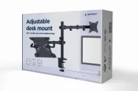 Gembird MA-DA-03, Adjustable desk mount with monitor arm and notebook tray, Supports monitors up to 32" and notebooks up to 15.6", black 2