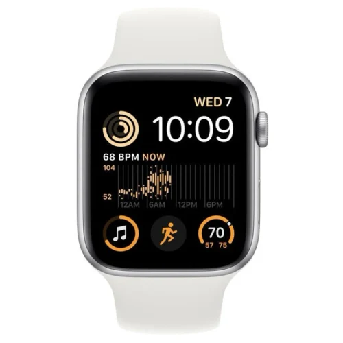 Умные часы Apple Watch SE 2 (2023) 40mm Aluminum Case with White Sport Band, MNJV3 GPS, Silver