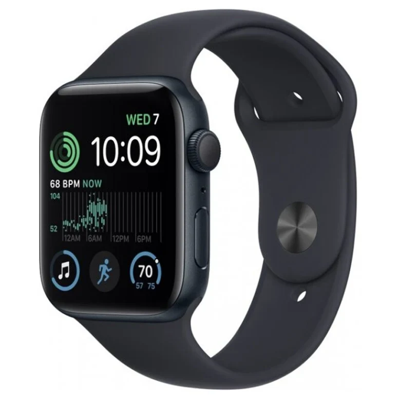 Apple Watch SE 2 (2023) 44mm Aluminum Case with Midnight Sport Band,GPS, Midnight 2