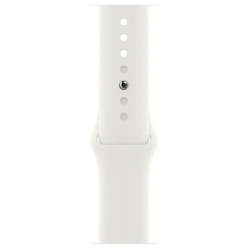 Apple Watch SE 2 (2022) 44mm Aluminum Case with White Sport Band, GPS, Silver