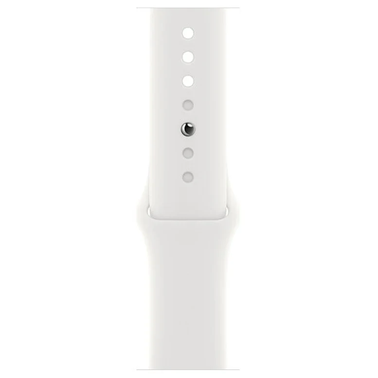 Apple Watch SE 2 (2022) 44mm Aluminum Case with White Sport Band, GPS, Silver 3