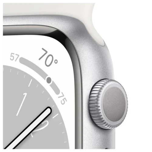 Apple Watch 8 MP4E3 41mm Slv/Almn Case White Sport Band GPS+LTE