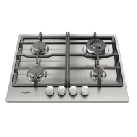 Газовая варочная панель Whirlpool TKRL 661 IX, Silver 2