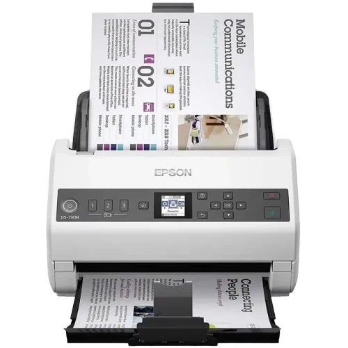 Потоковый Сканер Epson WorkForce DS-730N, A4, Белый