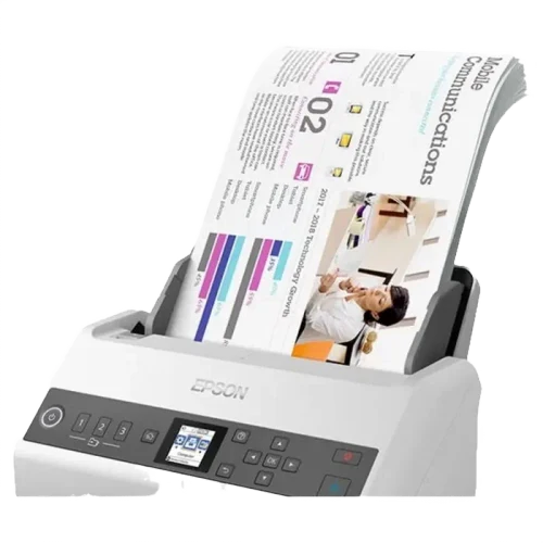 Потоковый Сканер Epson WorkForce DS-730N, A4, Белый