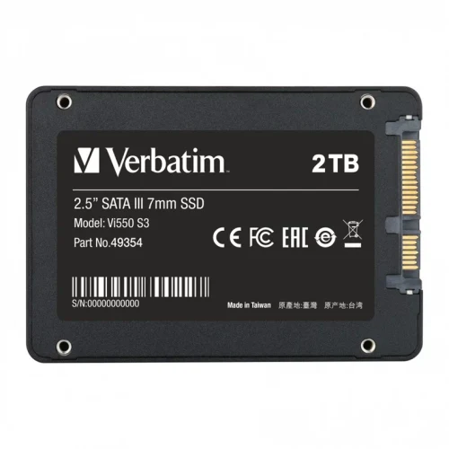 Накопитель SSD Verbatim VI550 S3, 2000 ГБ, VI550S3-2TB-49354