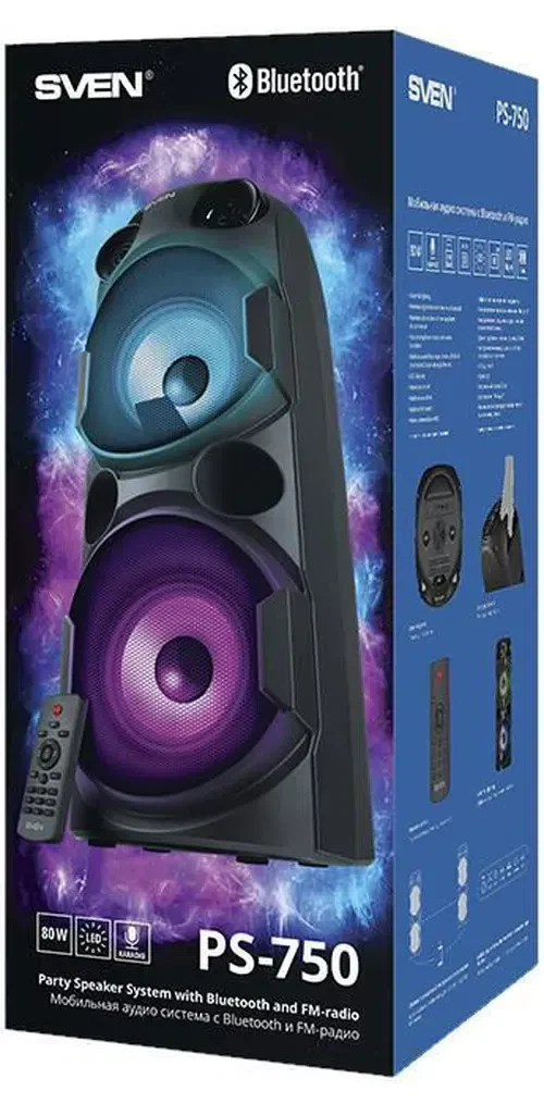 Портативная колонка Sven PS-750 Black