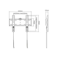 Suport pentru televizor Gembird WM-42F-01, Negru 2