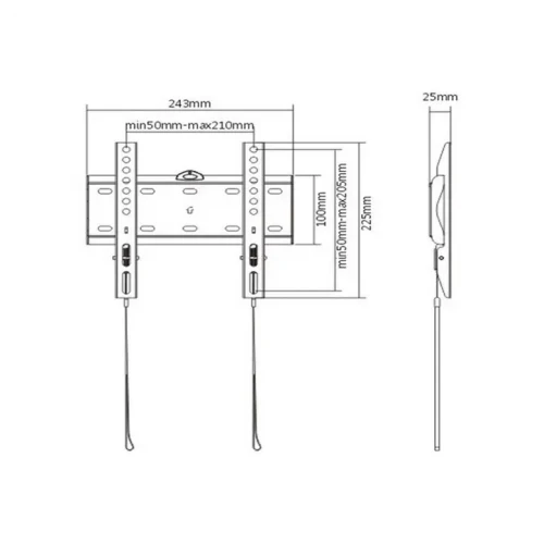 Suport pentru televizor Gembird WM-42F-01, Negru