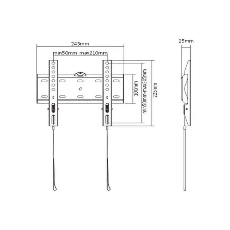 Suport pentru televizor Gembird WM-42F-01, Negru 2