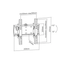 Кронштейн для телевизора Gembird WM-42T-02, Черный 3